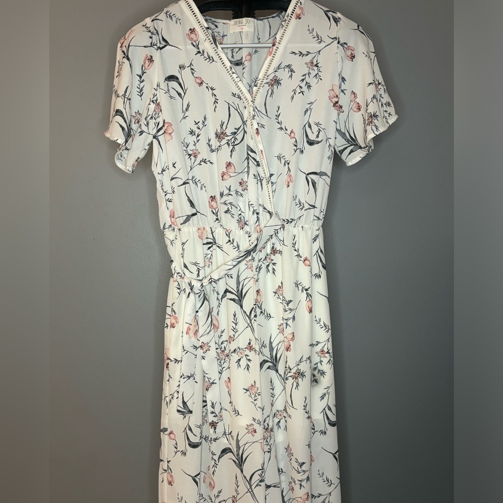 Sienna Sky Pant Romper White and Floral
